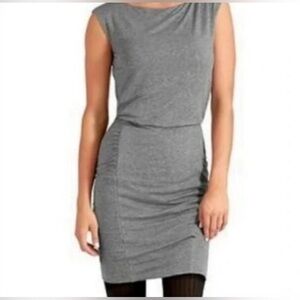 -ATHLETA Westwood Sleeveless Ruched Black/White Micro Stripe Women's Size Medium